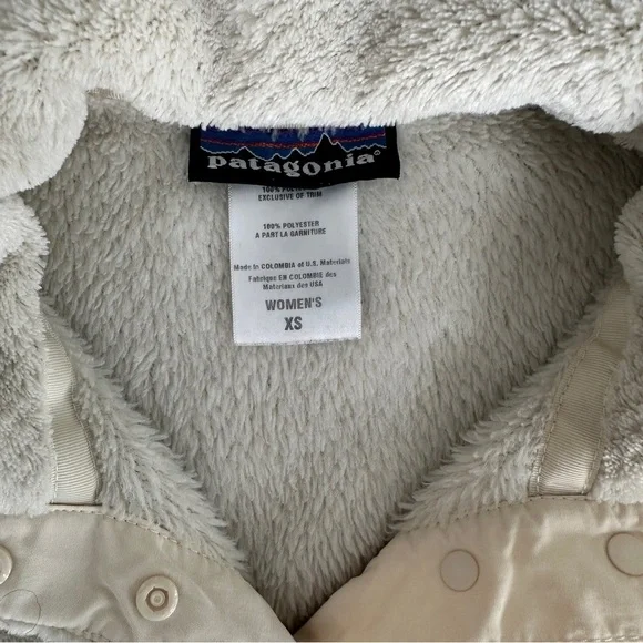 Patagonia Women’s Re-Tool Fleece Pullover Sweater Cream size XS POLARTEC THERMAL - Picture 7 of 10
